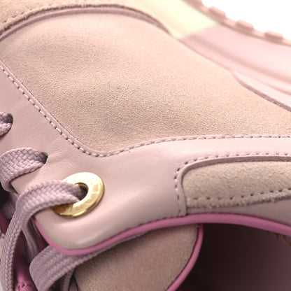 Louis Vuitton Suede Calfskin Run Away Sneakers 37.5 Pink 13 of 14