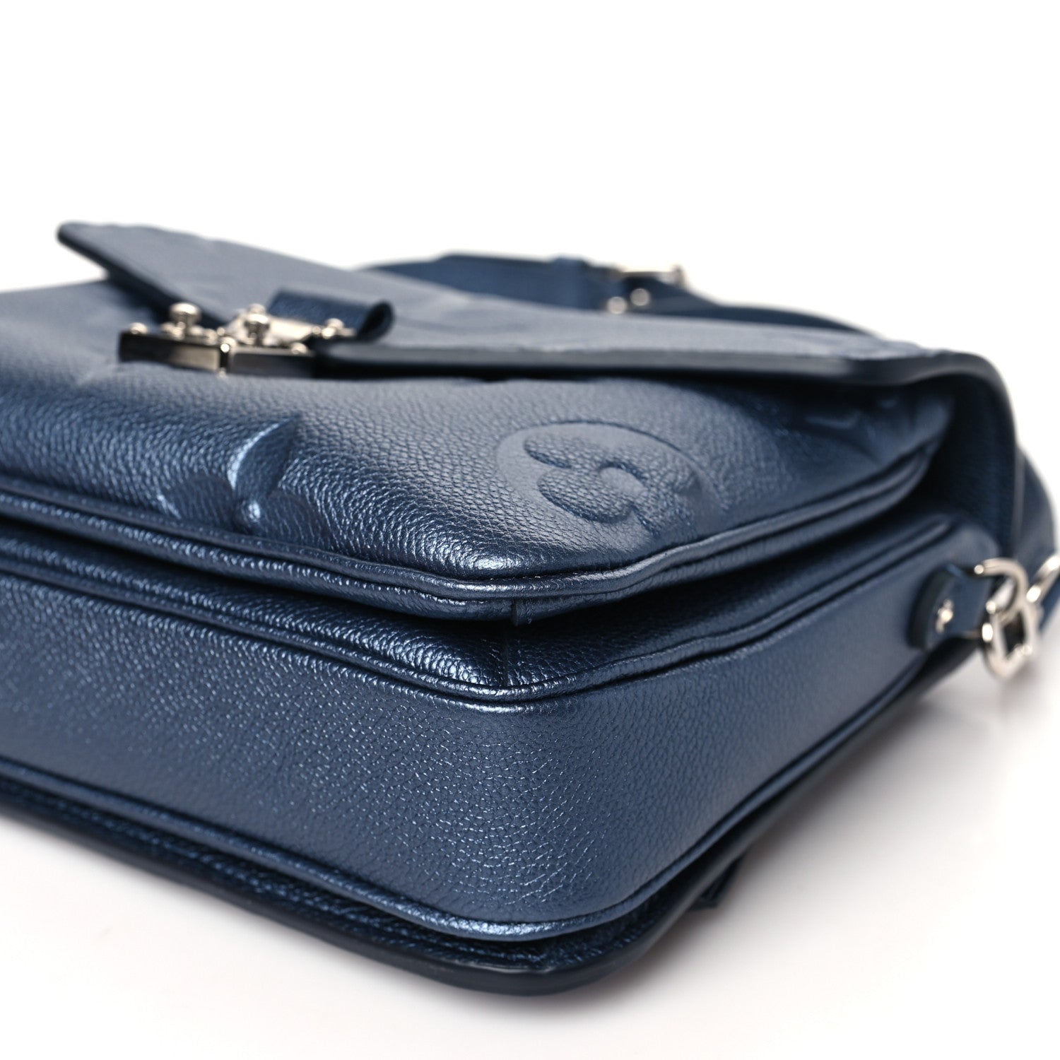 Louis Vuitton Metallic Empreinte Monogram Giant Pochette Metis Navy Nacre 9 of 10