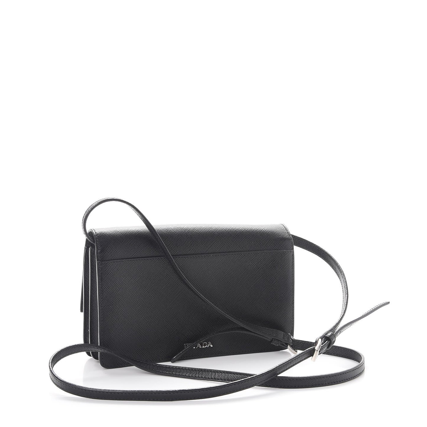 Saffiano Lux Flap Crossbody Nero Black