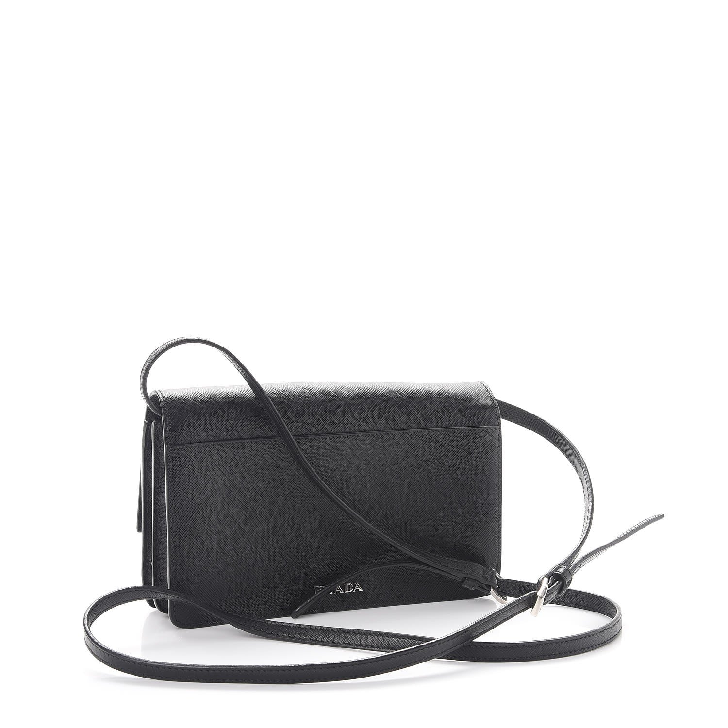 Prada Saffiano Lux Flap Crossbody Nero Black 3 of 8