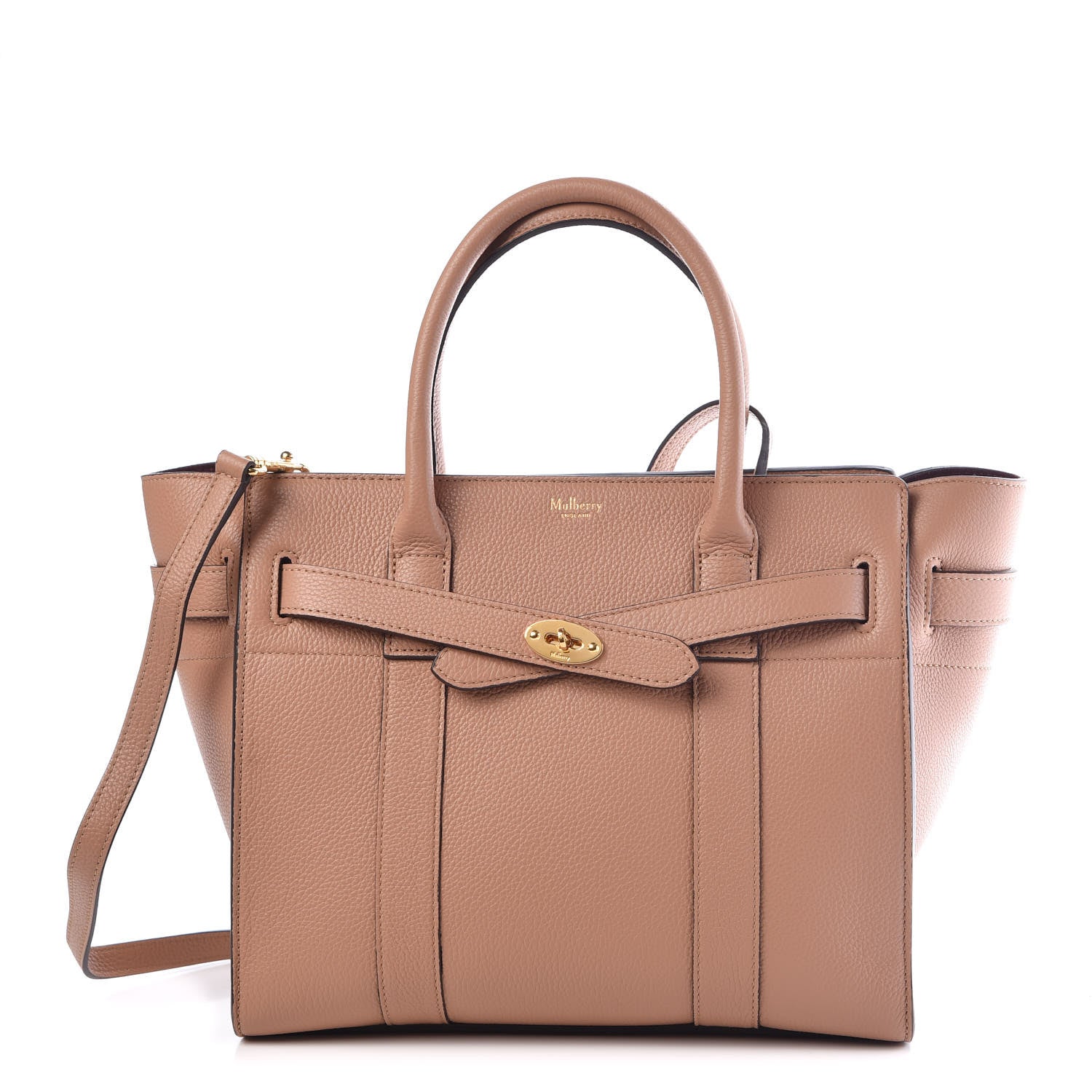 Mulberry Small Classic Grain Small Bayswater Zip Tote Blush 1 of 8