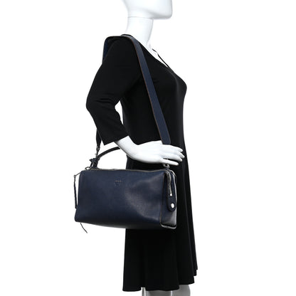 Fendi Cuoio Romano Selleria Lei Boston Tote Night Blue 2 of 13