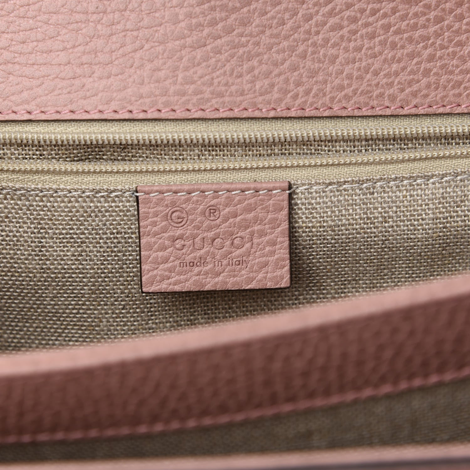 Gucci Dollar Calfskin Interlocking G Shoulder Bag Soft Pink 7 of 8