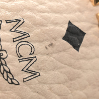 MCM Visetos Medium Studded Stark Backpack Beige 11 of 14