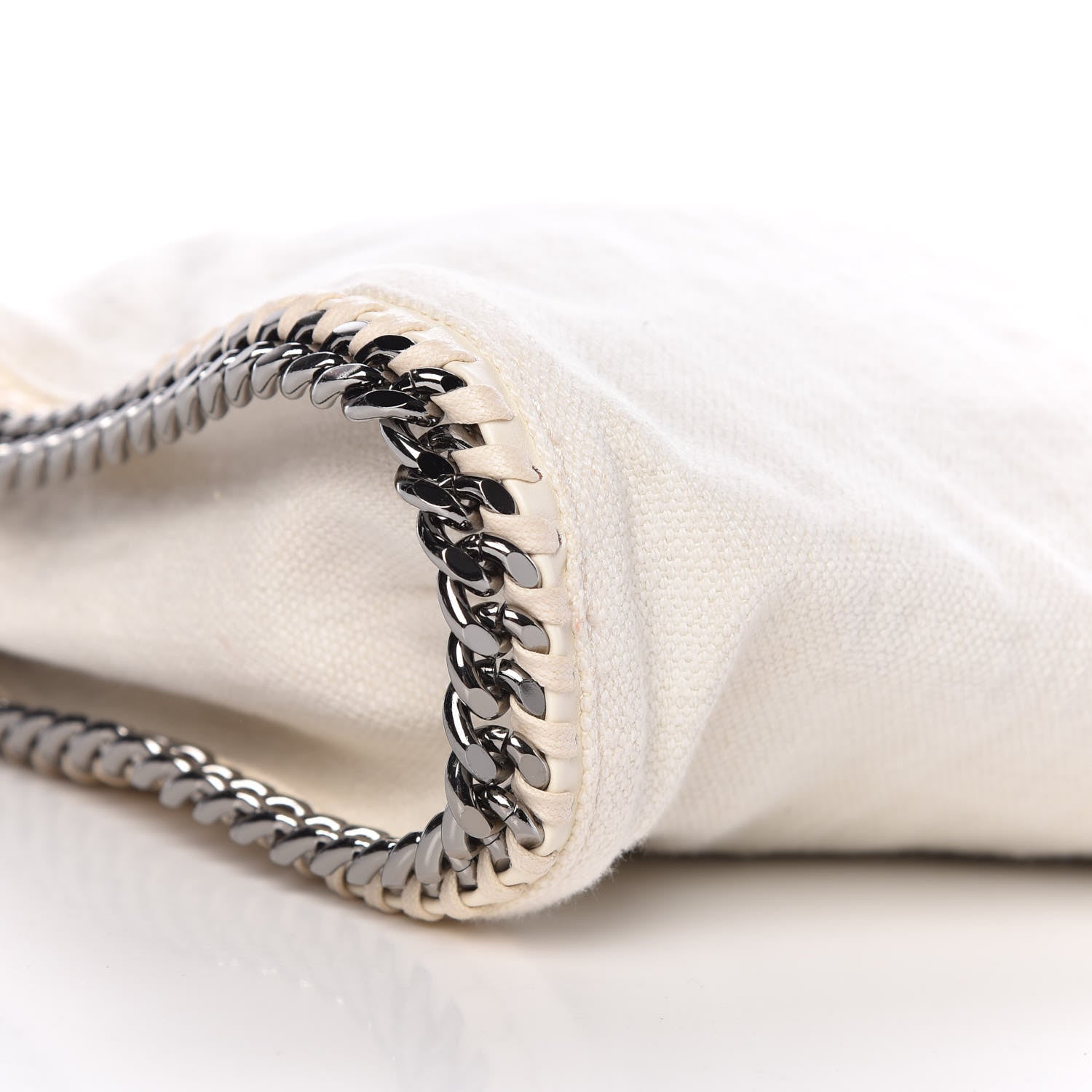Stella McCartney Linen Falabella Fold Over Tote Pure White 9 of 11