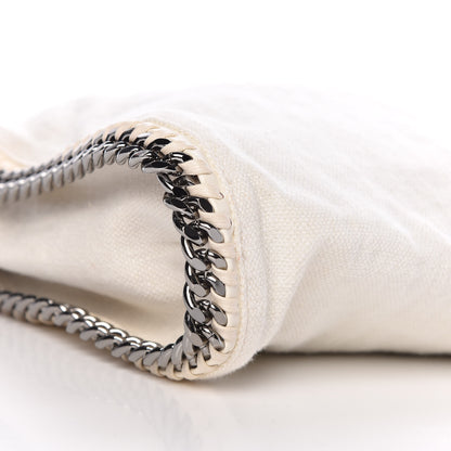 Stella McCartney Linen Falabella Fold Over Tote Pure White 9 of 11