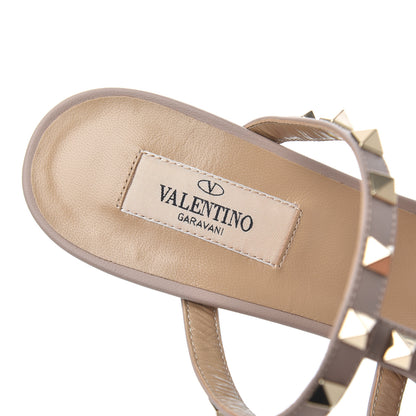 Valentino Garavani Calfskin Rockstud 60mm Caged Slide Sandals 40 Poudre 6 of 9