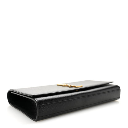 Saint Laurent Grain De Poudre Monogram Cassandre Clutch Black 4 of 6