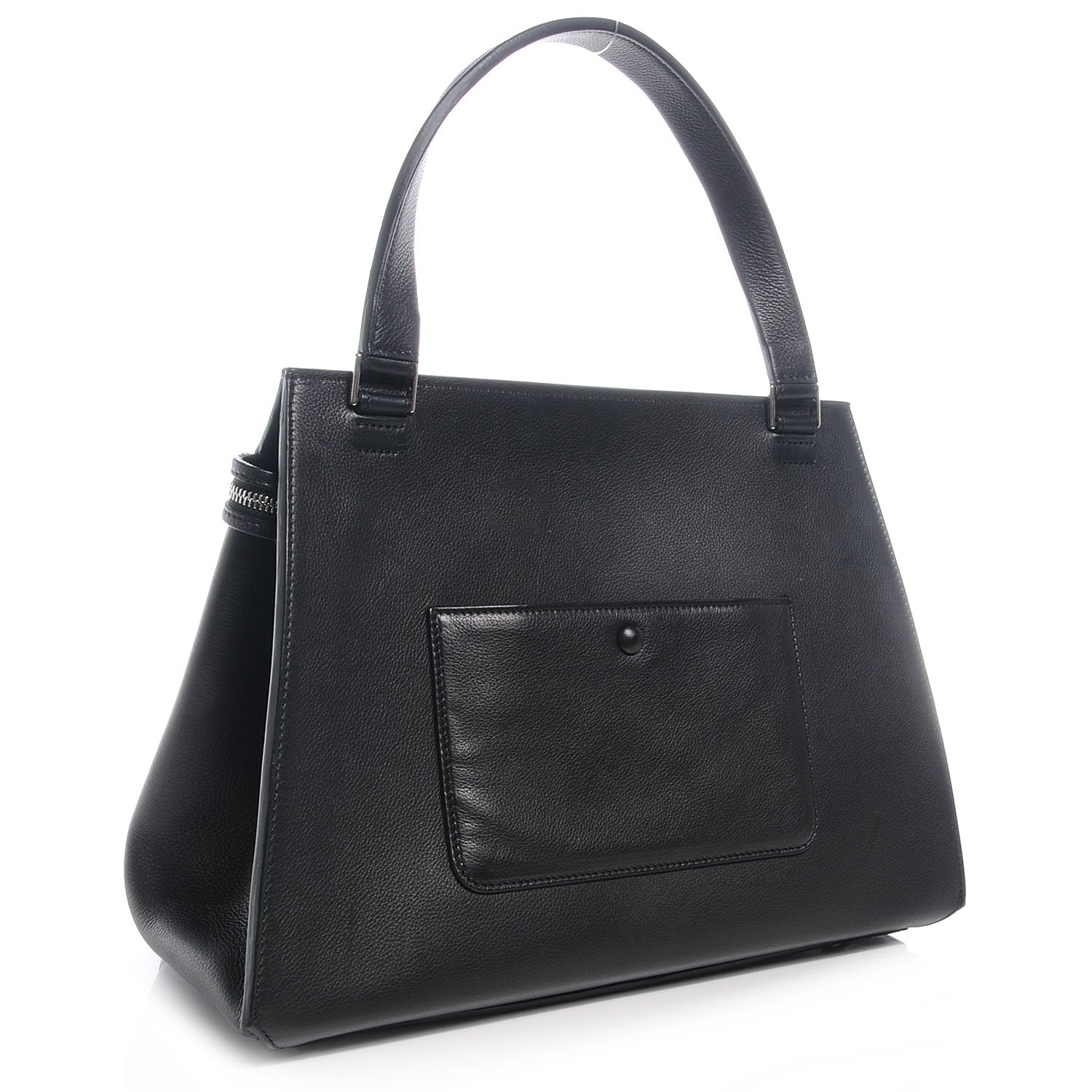 Celine Textured Calfskin Medium Edge Shoulder Bag Black 3 of 9
