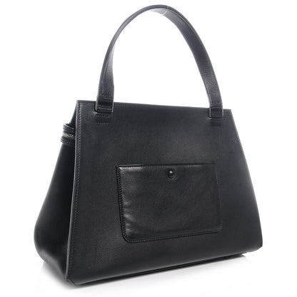 Celine Textured Calfskin Medium Edge Shoulder Bag Black 3 of 9