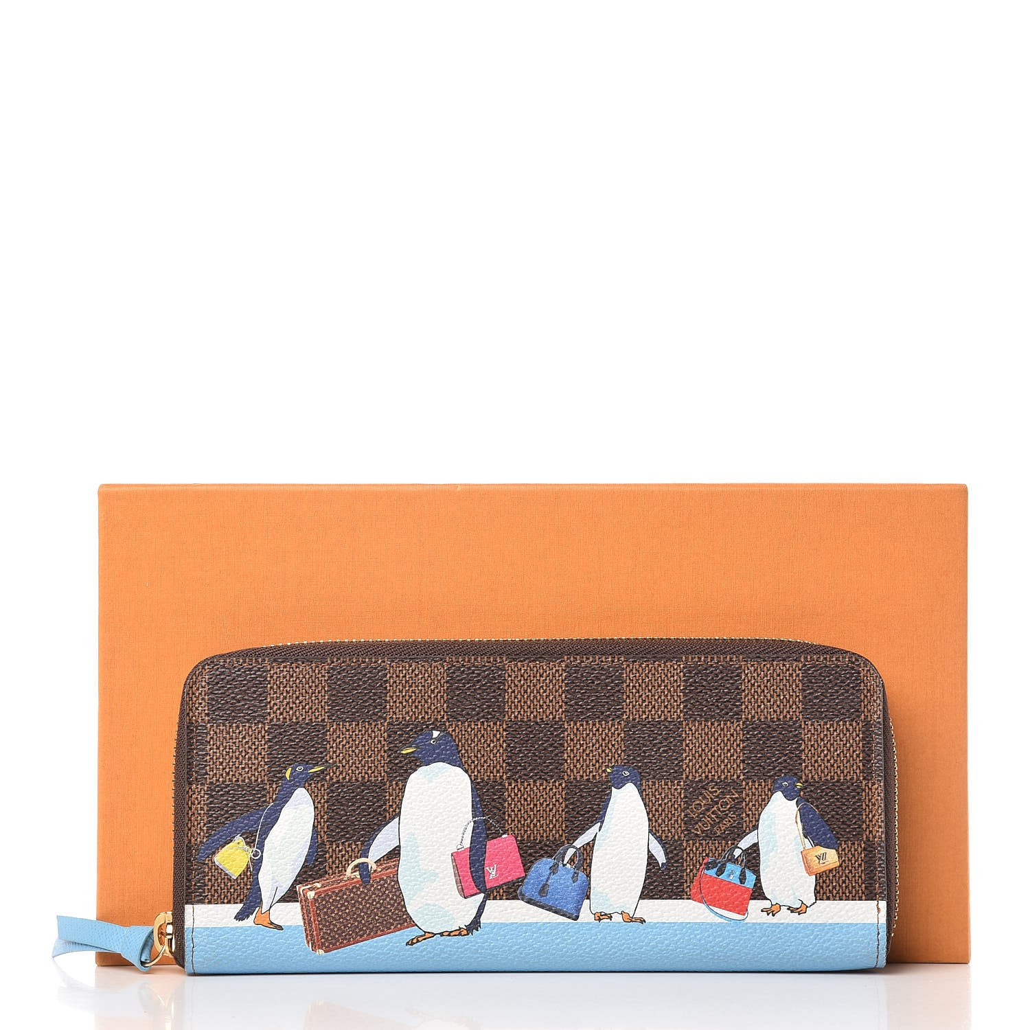 Louis Vuitton Damier Ebene 2017 Christmas Animation Clemence Wallet 8 of 8