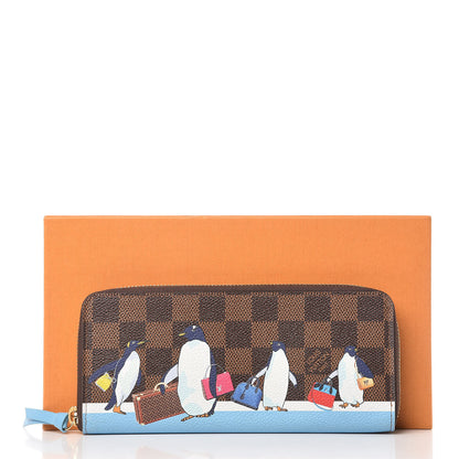 Louis Vuitton Damier Ebene 2017 Christmas Animation Clemence Wallet 8 of 8