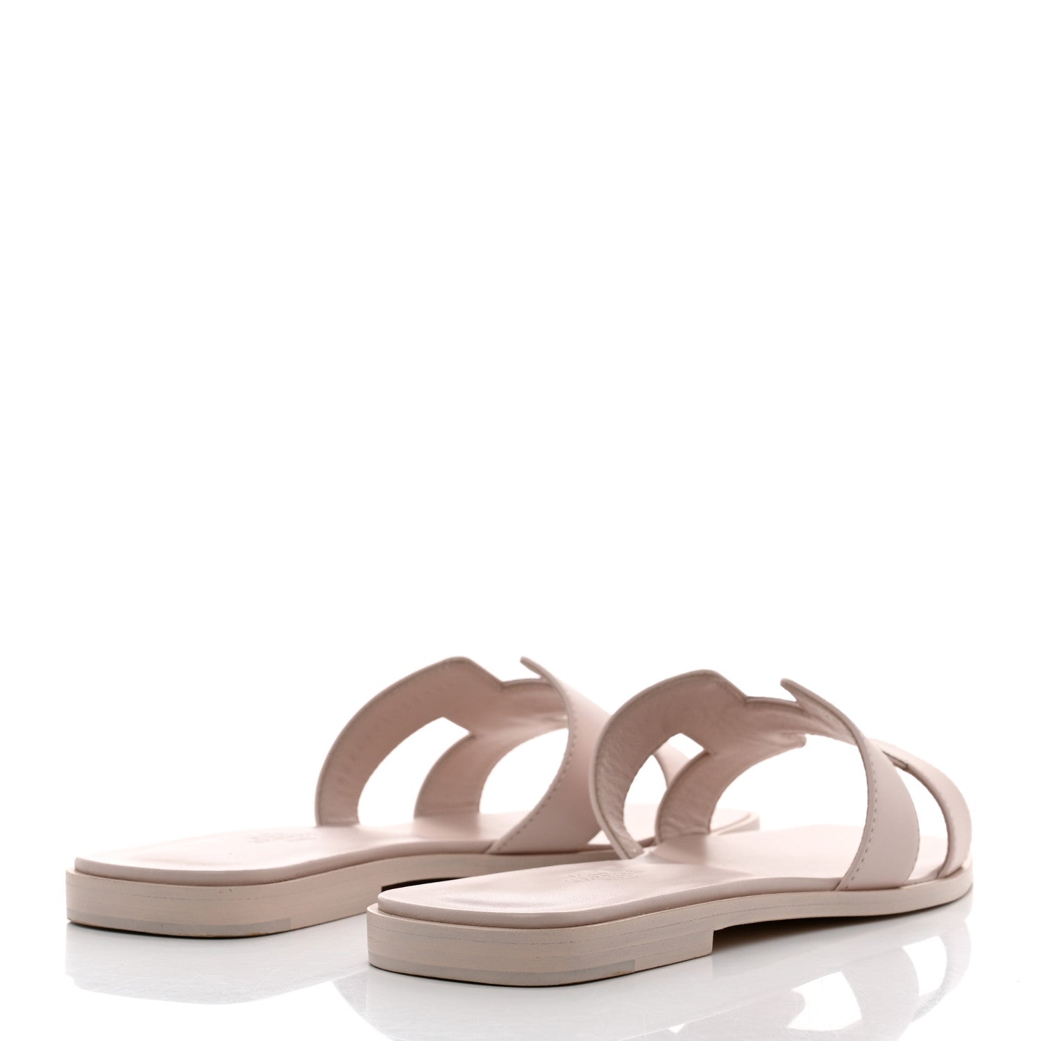 Hermes Box Calfskin Oran Sandals 39 Rose Pale 4 of 8
