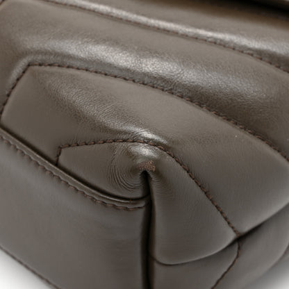Saint Laurent Calfskin Y Quilted Monogram Toy Loulou Crossbody Bag Military Olive 14 of 18