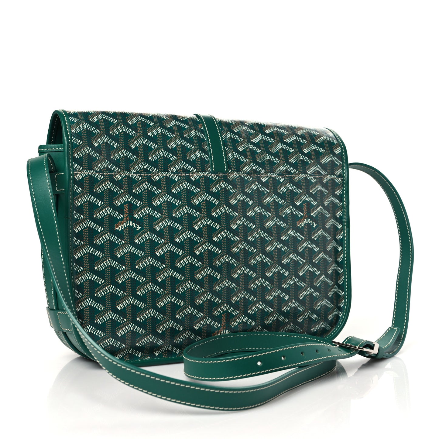 Goyardine Belvedere II MM Messenger Bag Green