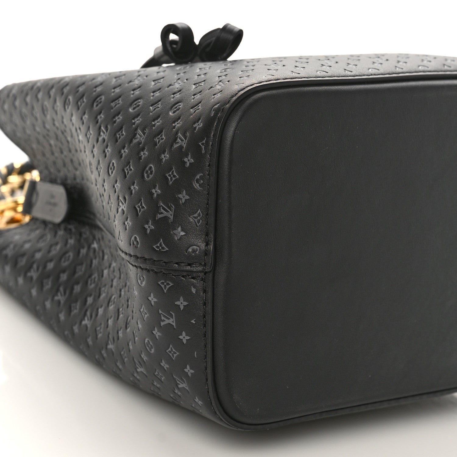 Louis Vuitton Calfskin Nanogram Embossed Neonoe BB Black 7 of 8