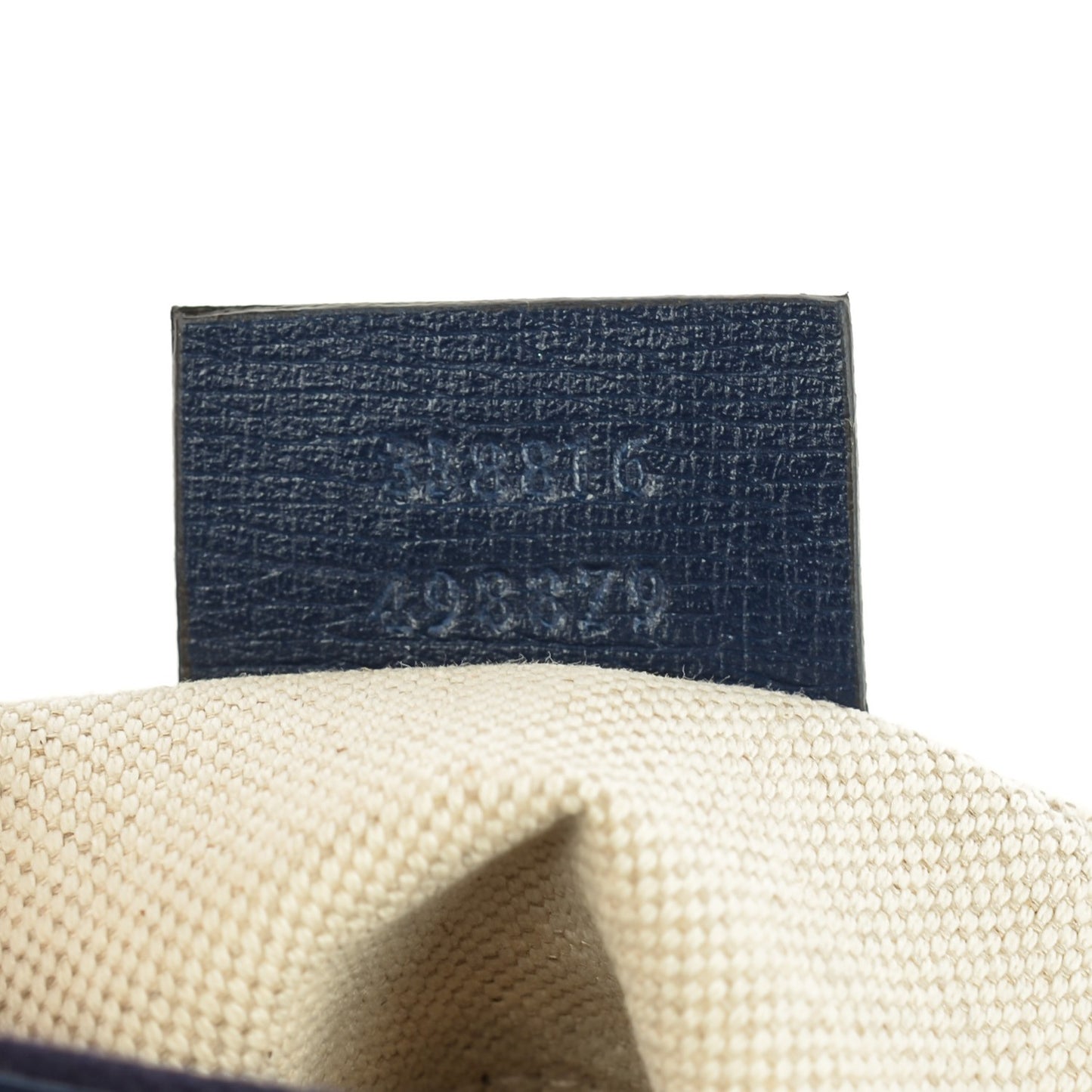 Calfskin Heartbeat Print Small Pouch Blue