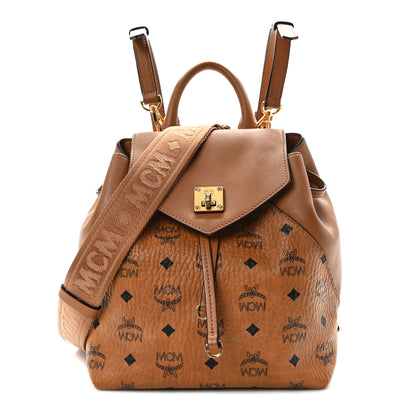 MCM Visetos Small Essential Backpack Cognac 1 of 13