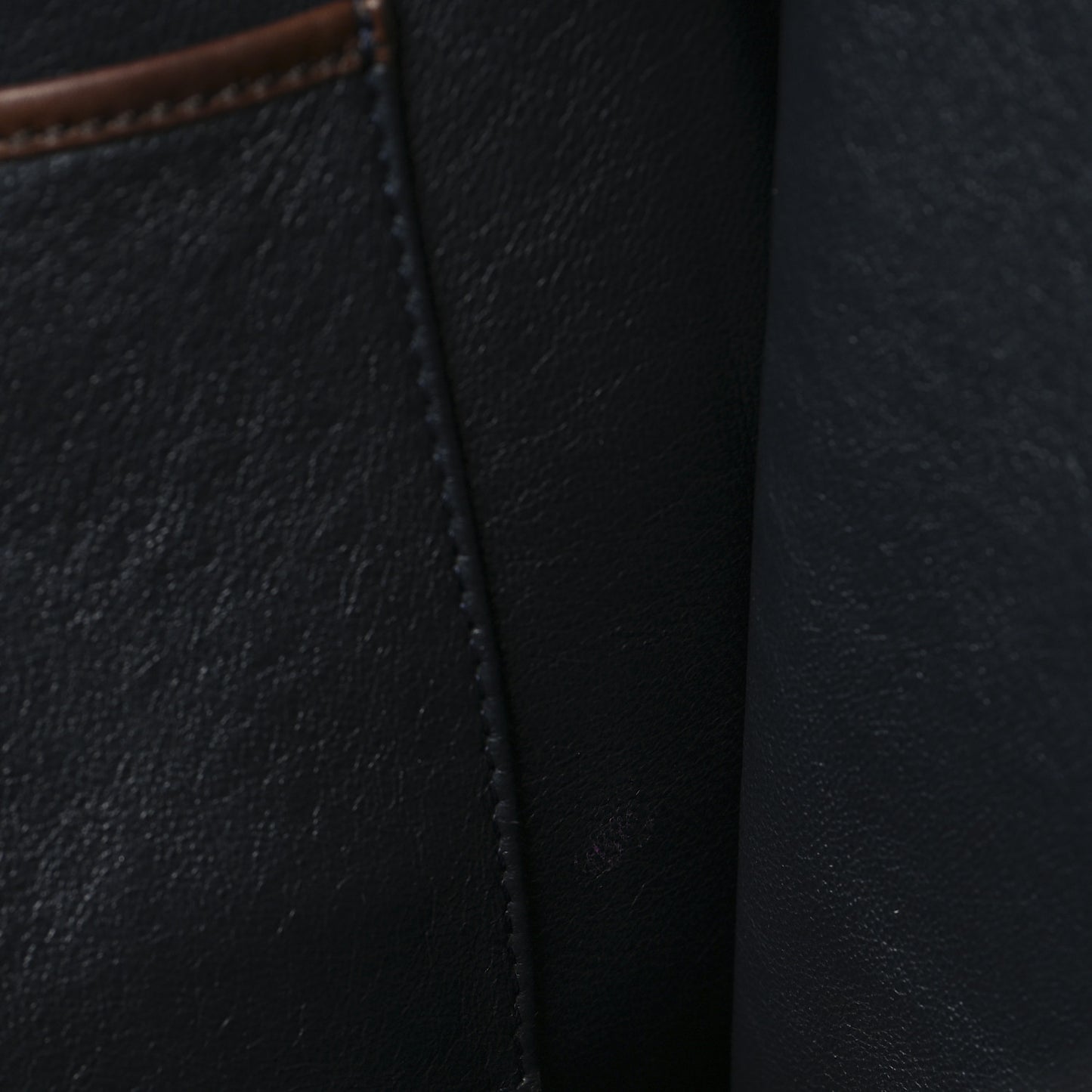 Smooth Calfskin Mini Tri-Color Luggage Navy