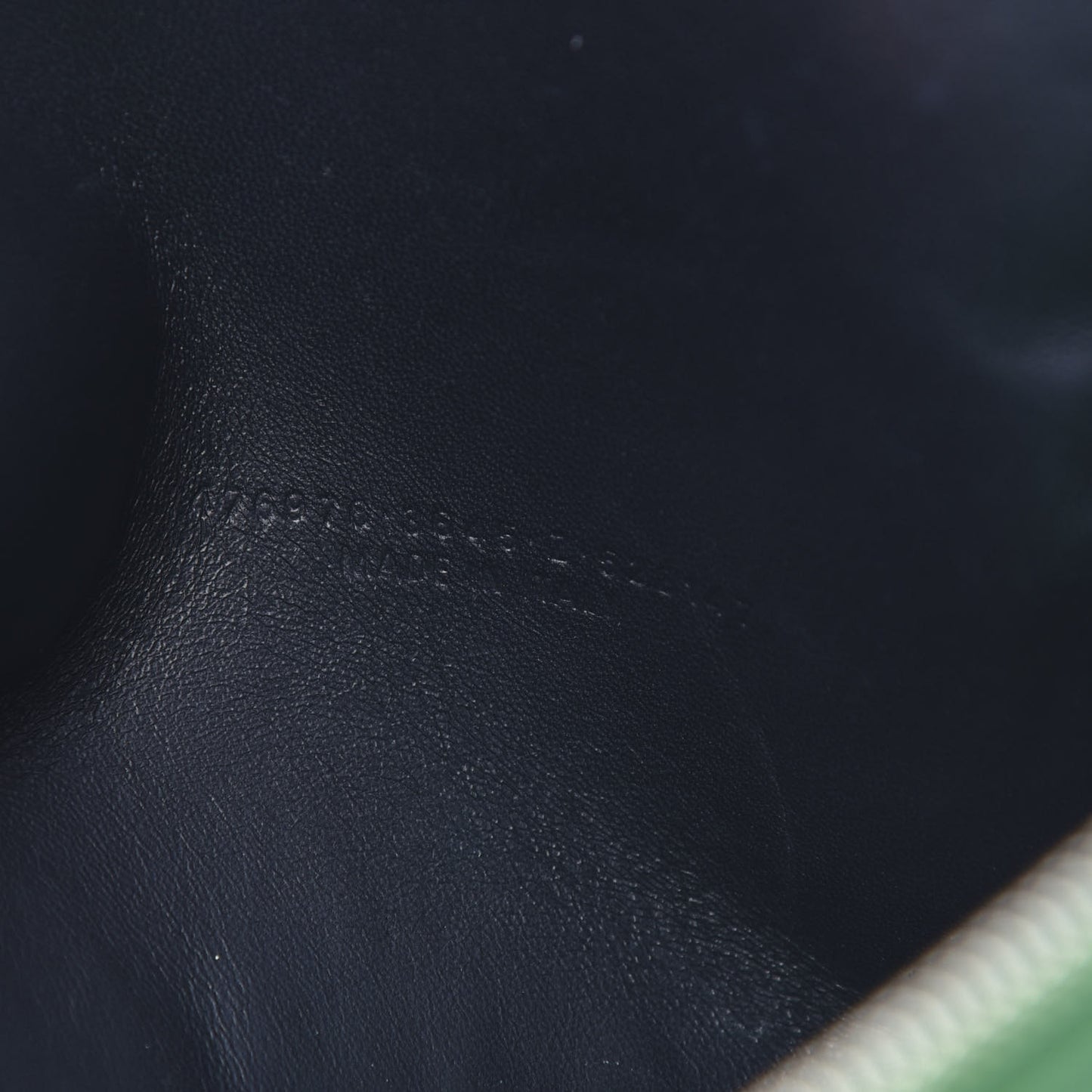Shiny Day Calfskin M Triangle Pouch Vert Irlandais