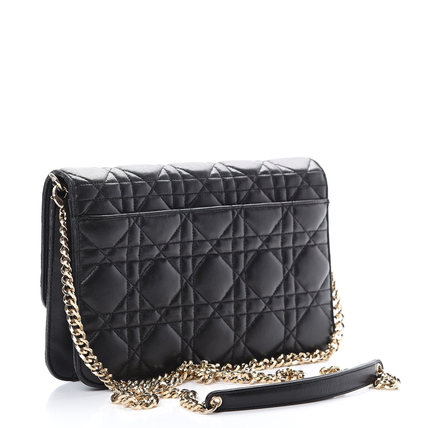 Christian Dior Lambskin Cannage Miss Dior Promenade Pouch Black 2 of 14