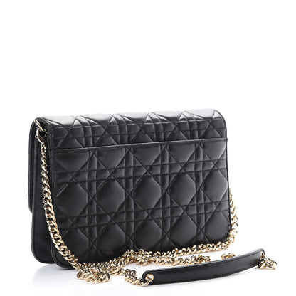 Christian Dior Lambskin Cannage Miss Dior Promenade Pouch Black 2 of 14