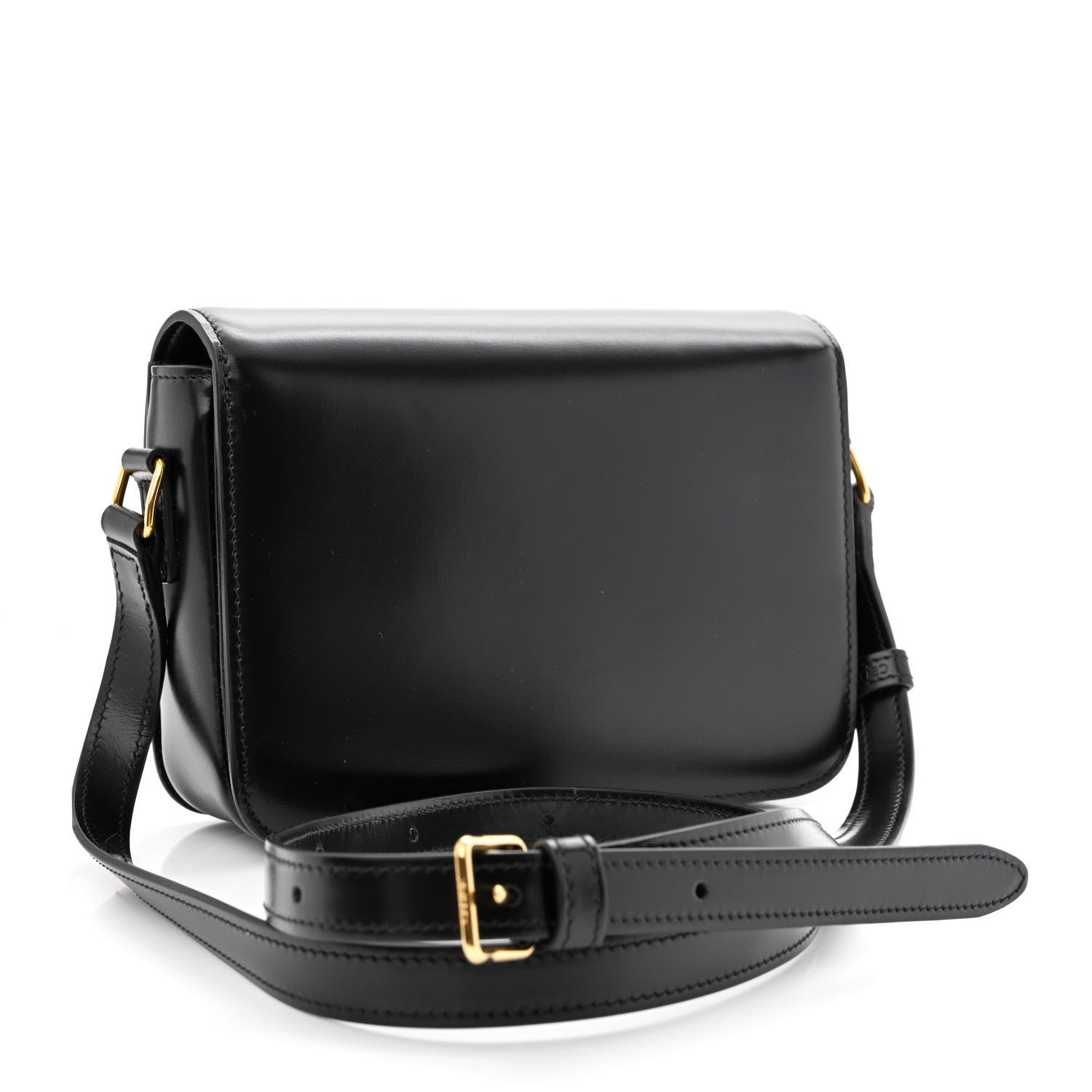 Celine Shiny Calfskin Teen Triomphe Black 3 of 15