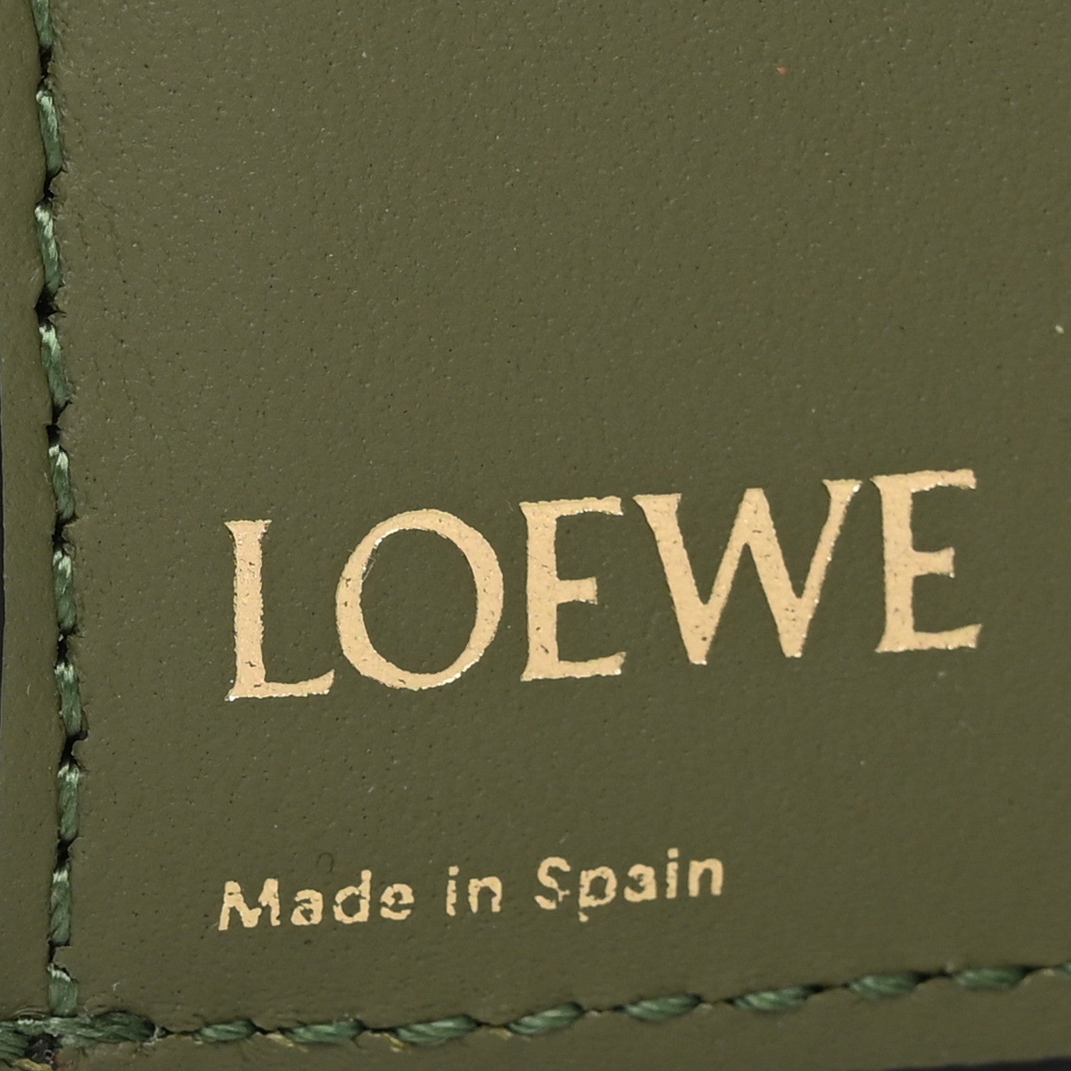 Loewe Calfskin Embossed Small Wallet Avocado 6 of 7