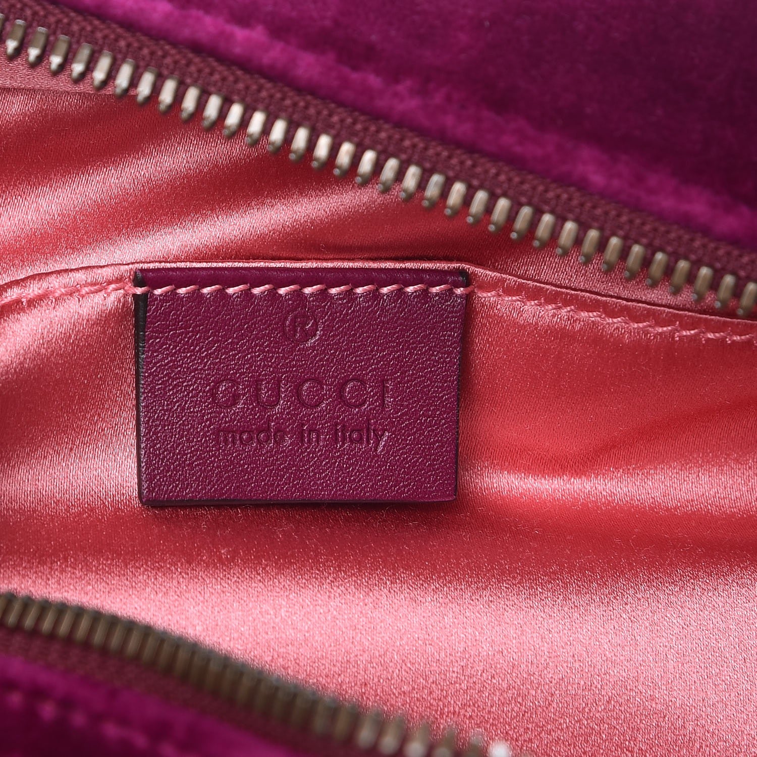 Gucci Velvet Matelasse Small GG Marmont Chain Shoulder Bag Fuchsia Violet Cyclamen 6 of 7