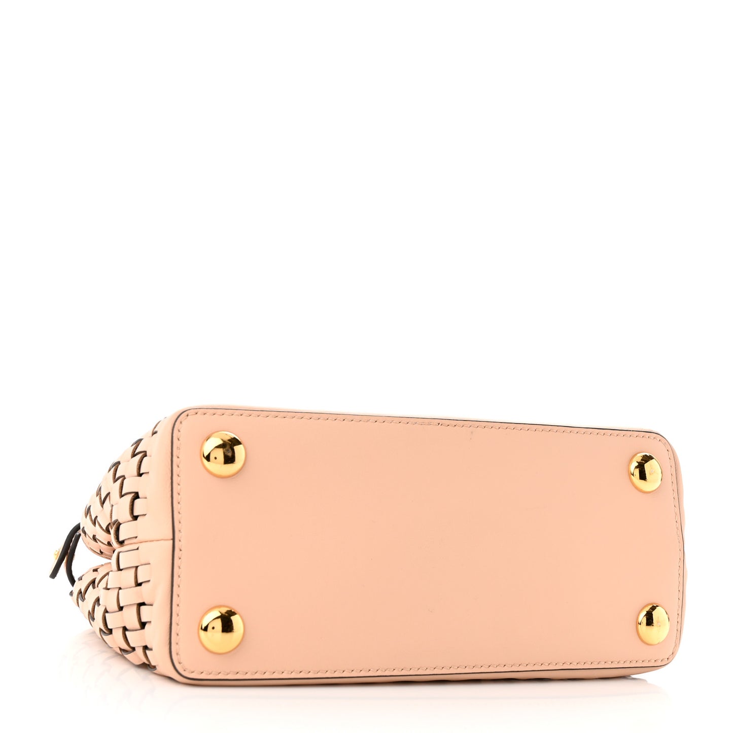 Vitello Grace Intreccio Mini Peekaboo Iconic Satchel Light Rose