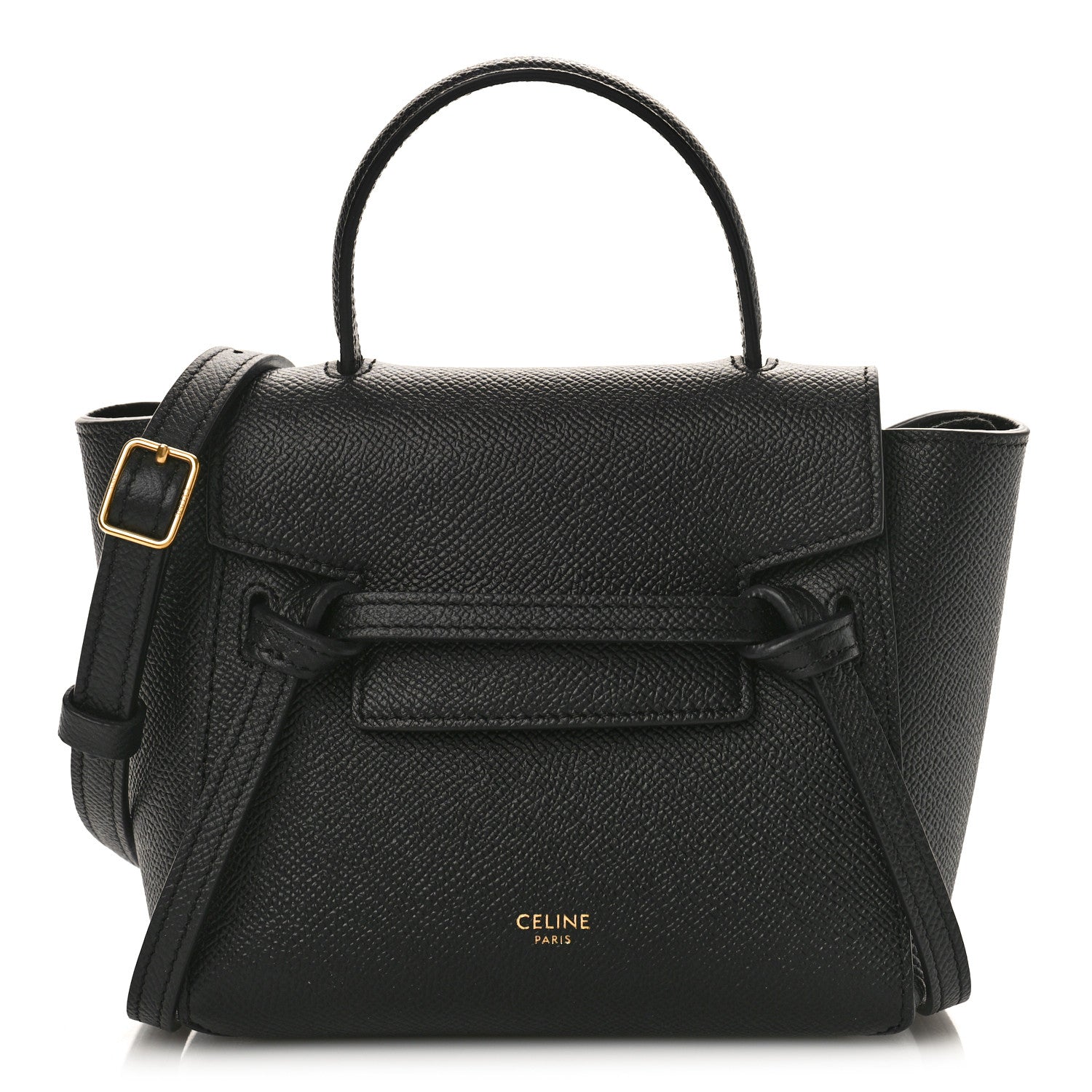 Celine Grained Calfskin Pico Belt Bag Black 1 of 8