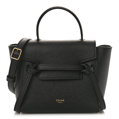 Celine Grained Calfskin Pico Belt Bag Black 1 of 8