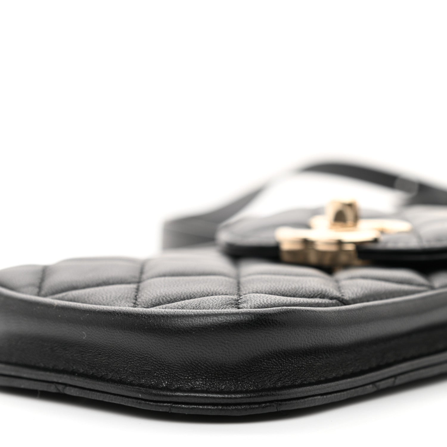 Chanel Lambskin Quilted Phone Chain Clutch Waist Bag Black 11 of 12