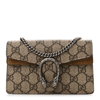 Gucci GG Supreme Monogram Super Mini Dionysus Shoulder Bag Taupe 1 of 11