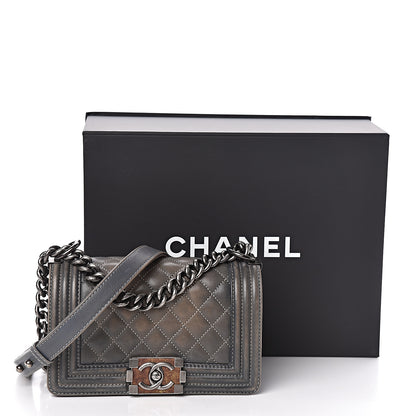 Chanel Faded Calfskin Quilted Small Boy Flap Blue 11 of 11