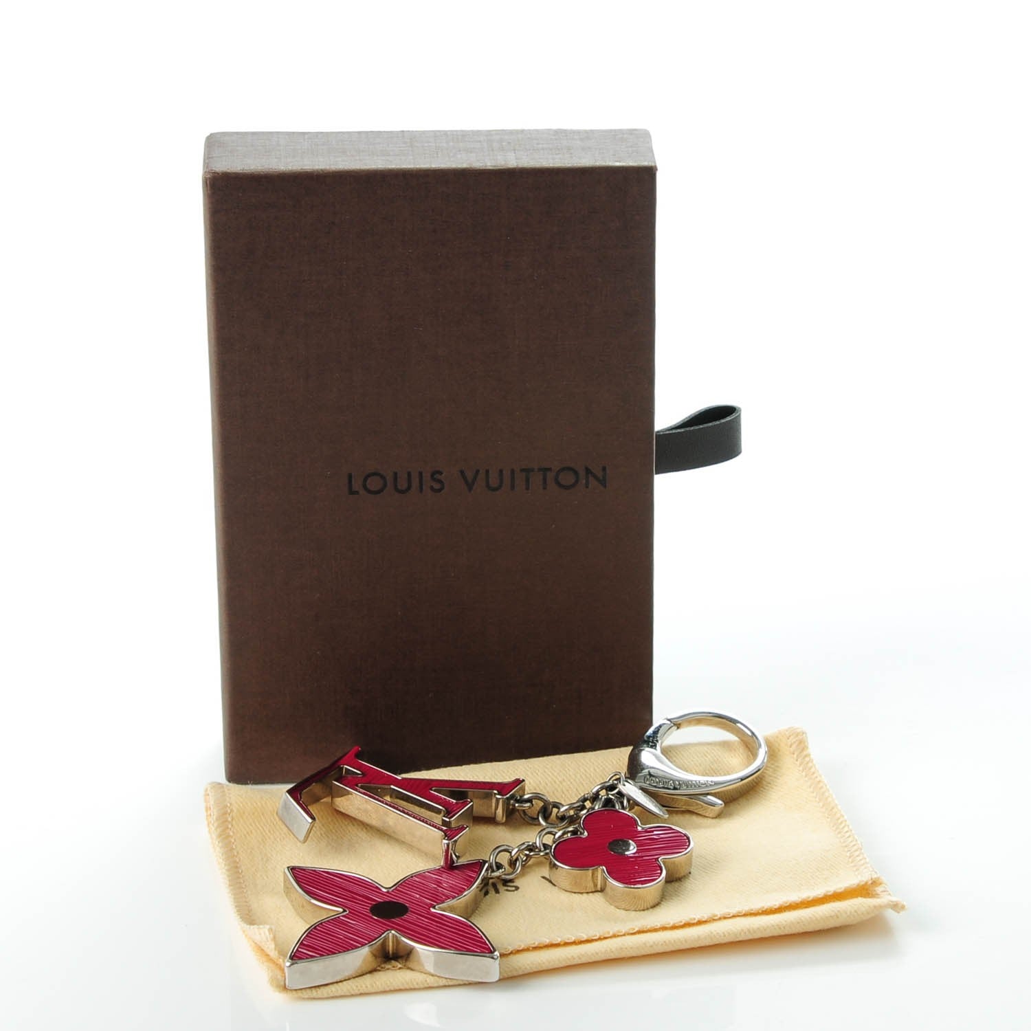 Louis Vuitton Fleur d Epi Bag Charm Fuchsia 5 of 5