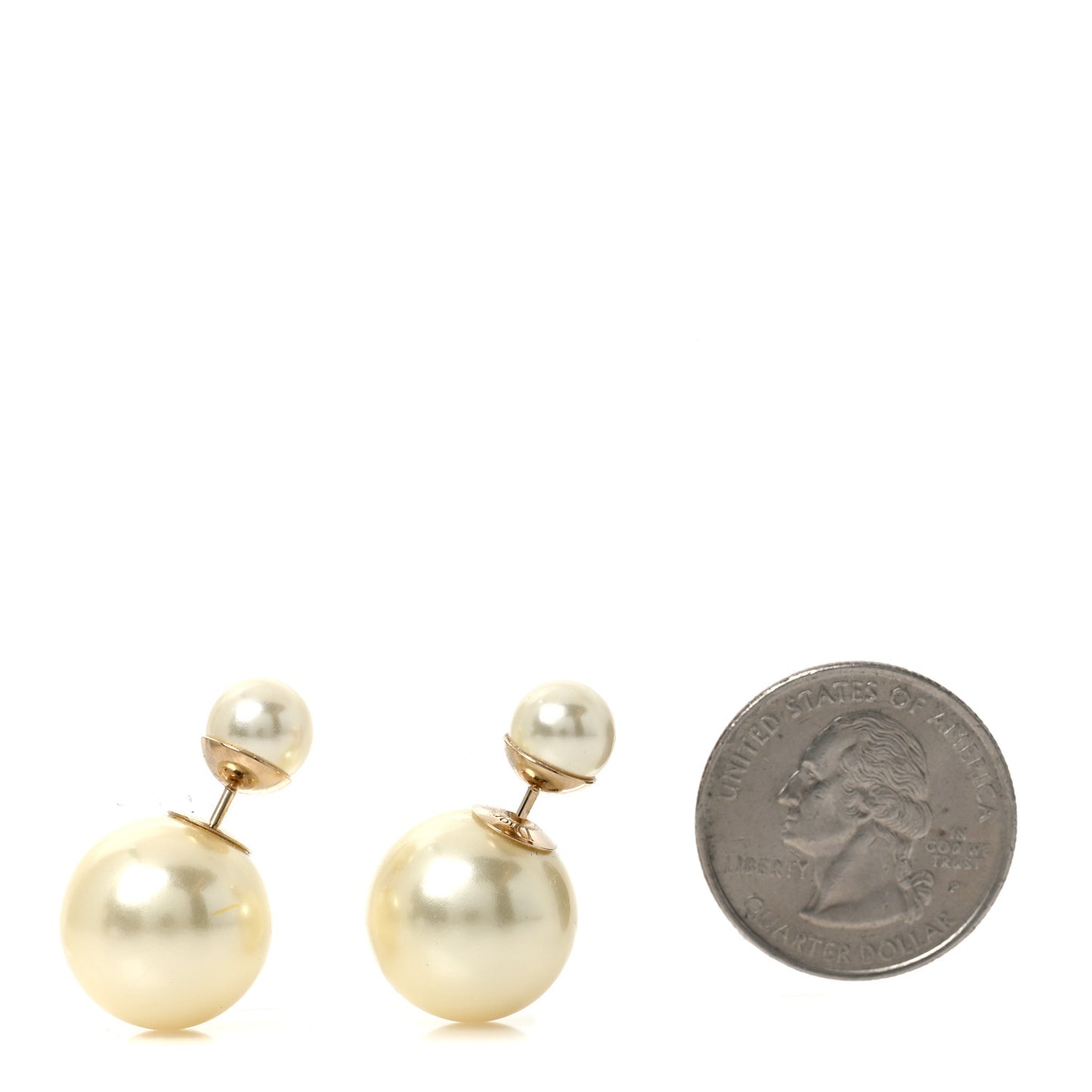 Pearl Mise En Dior Tribal Earrings Gold