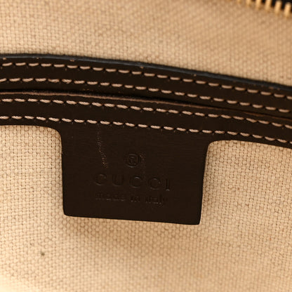Gucci GG Supreme Monogram Selleria Calfskin Small Flat Side Zip Messenger Bag Beige Ebony Cocoa Dark Chocolate 6 of 12