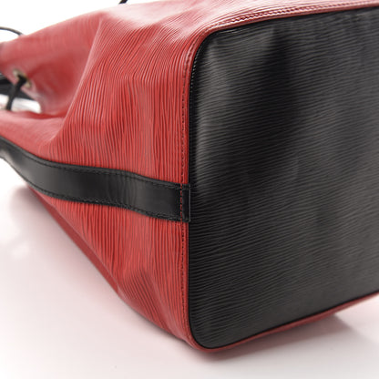 Louis Vuitton Epi Petit Bi-Color Noe Castillan Red Black 6 of 9