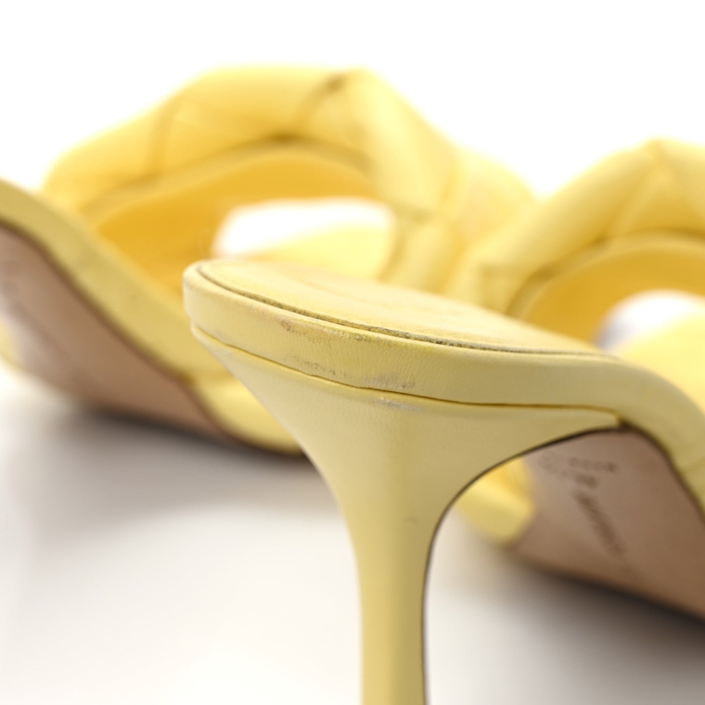 Nappa Maxi Intrecciato Lido 90mm Mule Sandals 40.5 Lemonade