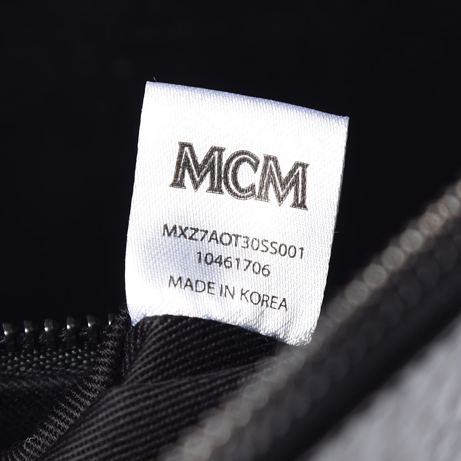 MCM Visetos Munich Lion Camo Print Zip Pouch Grey 7 of 10