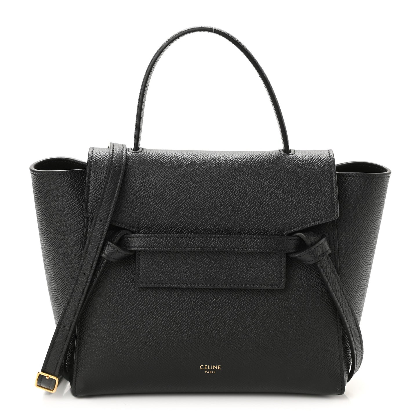 Grained Calfskin Nano Belt Bag Black