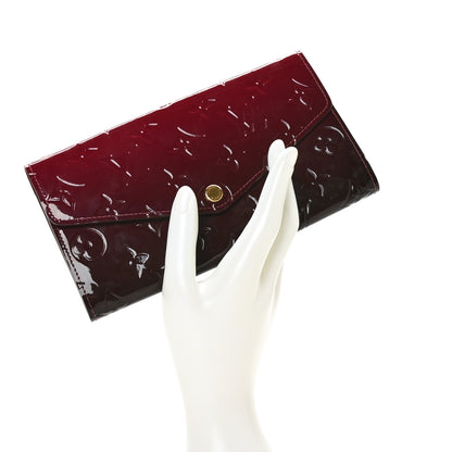 Louis Vuitton Vernis Sarah Wallet NM Magenta Ombre 2 of 7