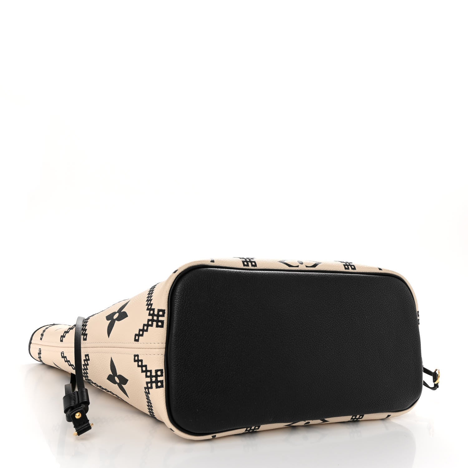 Louis Vuitton Empreinte Monogram Giant Broderies Neverfull MM Cream Black 4 of 9