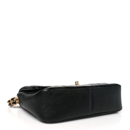 Chanel Shiny Caviar Quilted Small Chain Melody Flap Black 4 of 11
