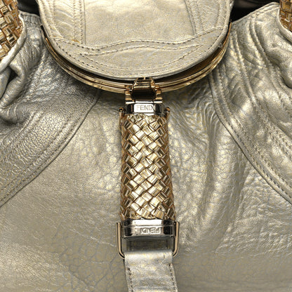 Fendi Nappa Nuvolata Bimetal Spy Oro Argento 10 of 14