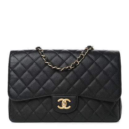 Chanel Caviar Quilted Jumbo Single Flap Black 1 of 4