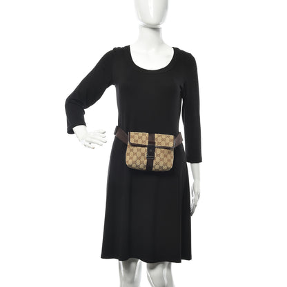 Gucci Monogram Waist Pouch Bag Dark Brown 2 of 10