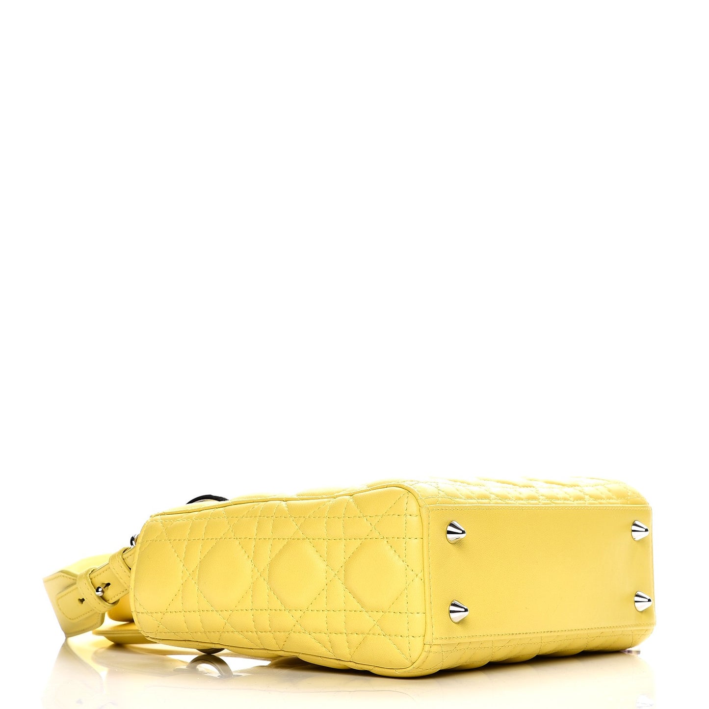 Lambskin Cannage Small My Lady Dior Mimosa Yellow
