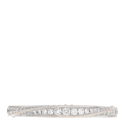 Graff 18K White Gold Diamond Spiral Pave Band Ring 49 4.75 3 of 5